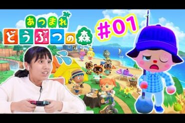あつまれどうぶつの森パート1！ハチに刺されて顔がw【ゲーム実況】【あつ森】