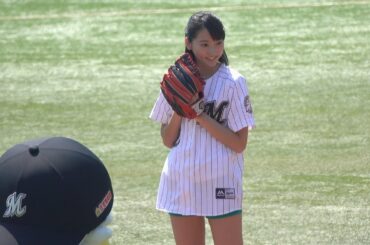 武田玲奈さん始球式 幕張ZOZOマリン 2017.5.21