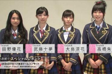 【田野優花＆武藤十夢＆大島涼花＆高橋朱里編】DVD＆BD「AKB48グループ東京ドームコンサート ～するなよ？するなよ？ 絶対卒業発表するなよ？～」発売直前!!スペシャルレポート/ AKB48[公式]