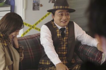 【CMメイキング】倉科カナさん、ジャングルポケット斉藤さん、探偵役「ブラックサンダー 新WebCM」～黒雷探偵事務所～怪盗ブラックを追って～