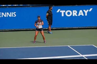 【テニス】尾崎里沙（Risa Ozaki）、澤柳璃子（Riko Sawayanagi）、日比野菜緒 【Tennis】