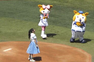 千眼美子(本名 清水富美加)さんの始球式_2015062001