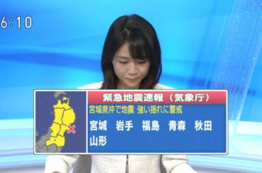 2021/03/20 宮城県沖 地震 最大震度5強 M6.9 緊急地震速報 津波注意報
