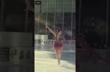 本田望結、紫の衣装で初滑り　「ウメダ☆アイスリンク　つるんつるん」リンク開きセレモニー【MAiDiGi TV】