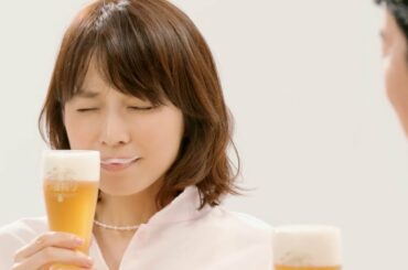 石田ゆり子、驚きのリアクション！唐沢寿明が仕掛けたサプライズ試飲に絶賛／「キリン一番搾り 糖質ゼロ」TVCM+メイキング
