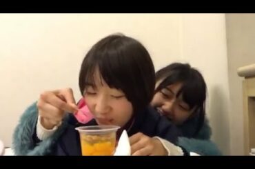 20180203 18時 甲斐心愛が門脇実優菜と二人羽織をする｡