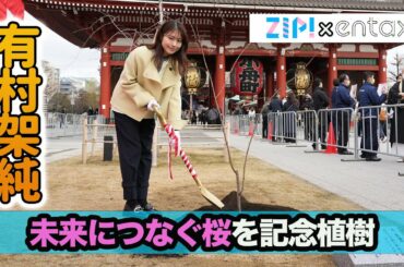 有村架純　未来につなぐ桜を記念植樹「満開に咲く日を心待ちにしています」