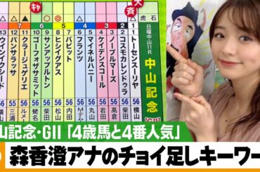 【中山記念】森香澄アナのチョイ足しキーワード『4歳馬と4番人気』