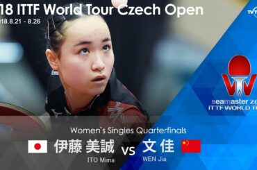 チェコOP 女子シングルス準々決勝 伊藤美誠vs文佳［フル］