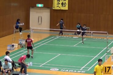 2015年IH バドミントン 女子 シングルス 3回戦 福島里彩（富山国際大付 富山）vs 小林瑞季（大分西）