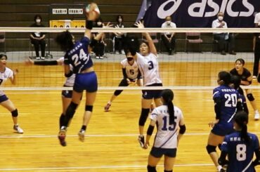 千里金蘭大 vs 京都産業大 第２セット　＜2022近畿総合バレーボール大会＞＜女子バレーボール＞