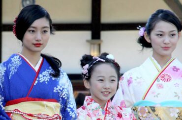 忽那汐里、本田望結、吉本実憂らが晴れ着披露！ 2015年オスカープロモーション晴れ着撮影会2　#Shiori Katsuna　#Miyu Honda