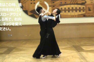 社交ダンス ワルツ Ｂ１ 山本アナ＆市來玲奈組初期ルーティン 初級者向けステップ 動画