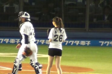 2014.04.01 松井愛莉さん ノーバン始球式