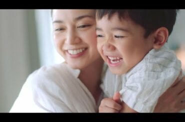 平愛梨、長男“バンビーノ”君と共演！　成長ぶりに感動、インタビューで思わず涙（CM エヌオーガニック／平愛梨 バンビーノ）