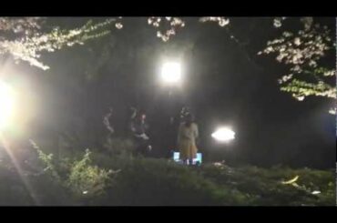 20120410　六本木ヒルズ　毛利庭園　青山愛さん　天気予報リハーサル中