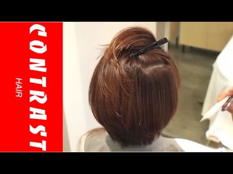 動くヘアカタログ 滝川クリステルさん風 グラデーションボブのカットの仕方 動くヘアカタログ 滝川クリステルさん風 グラデーションボブのカットの仕方