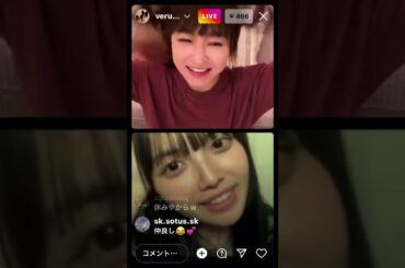 森日菜美(フリントちゃん)と、マジーヌのスーツアクター下園愛弓さんのインスタライブ
