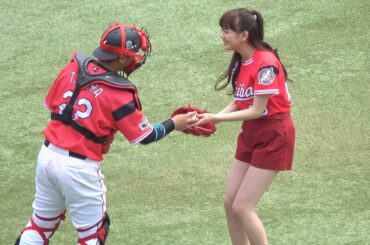 松井愛莉さん始球式 幕張ZOZOマリン 2017.5.7