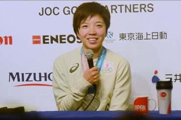 平昌五輪　女子５００メートルで金の小平奈緒が会見