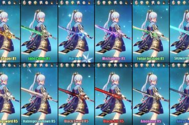 Ayaka: Weapons Comparison | Genshin Impact