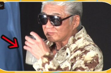 小沢仁志、飲みながらの超ごきげん舞台あいさつ　映画「BAD CITY」初日　女優と殴り合い？のフォトセッションも