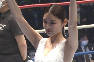 ViViモデル・古畑星夏、背中ざっくりドレスでK-1ラウンドガールに初挑戦　『K-1 WORLD GP 2023 JAPAN～K’FESTA.6～』