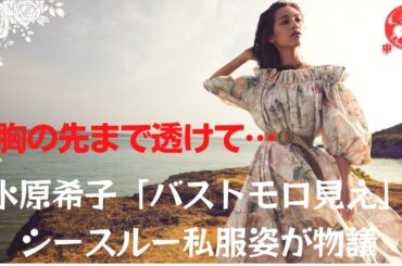 【水原希子】「バストモロ見え」シースルー私服姿が物議