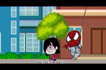 【櫻坂46たぬき】スパイダーマンになった山﨑天さんたぬきが守屋麗奈さんたぬきが奪われたチョコを取り返して森田ひかるさんたぬきがイオンカードで支払うアニメ