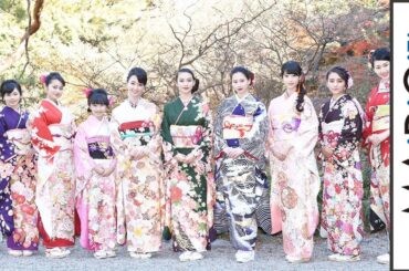 武井咲や剛力彩芽、河北麻友子らオスカー若手10人が晴れ着競演　オスカープロモーション晴れ着撮影会