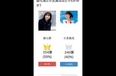 森七菜と小芝風花はどっちが好き？ #Shorts