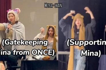 twice being *overprotective* to mina everytime she does this in fan meet...
