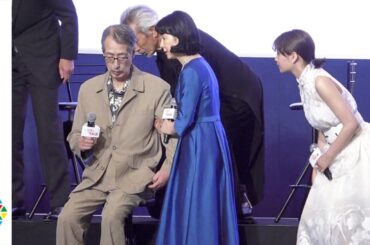 吉永小百合、体調不良の共演者に駆け寄り献身的にサポート　広瀬すず＆西田敏行らもフォロー　映画『いのちの停車場』公開記念舞台挨拶