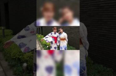 浴衣について話す新沼希空ちゃんと谷本安美ちゃん#shorts