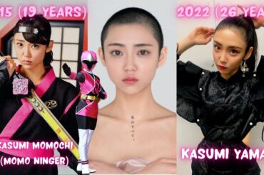 Kasumi Yamaya ( 山谷花純 ) plays Kasumi & in MomoNinger in Ninninger 2015-2022