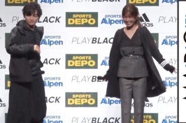 AAA宇野実彩子、SKY-HIとブラックコーデ　息の合ったターンも披露　「ADIDAS PLAY BLACK キャンペーン」ウェブCM発表会1