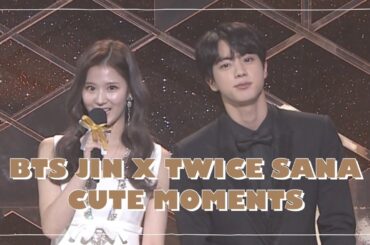 BTS JIN x TWICE SANA Cute Moments