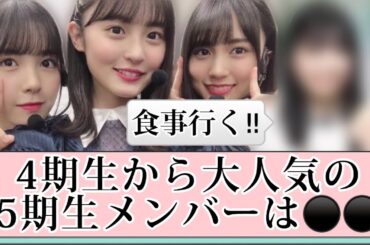 【乃木坂46】4期生から大人気の5期生メンバーは？