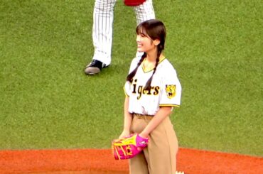 肩の強さにビビった！ 渋谷凪咲さんのノーバン投球に大歓声！ 2022/8/25