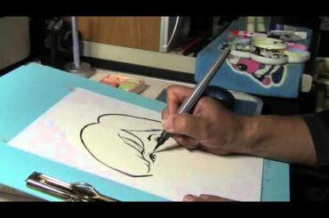 似顔絵教室／滝川クリステルを描く（ムッチー）