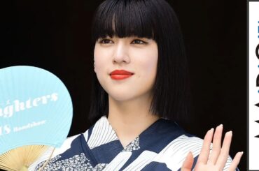 三吉彩花、涼やか浴衣姿　ぱっつん前髪×鮮やかリップでエッジーに