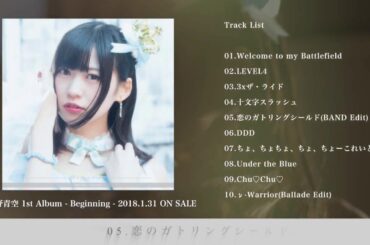 【OFFICIAL】2018年1月31日リリース！空野青空1stアルバム『Beginning（ビギニング）』クロスフェード試聴動画【第1弾】