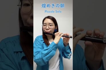 【2023年吹奏楽コンクール課題曲Ⅰ】行進曲「煌めきの朝」ピッコロソロ(練習番号J) #吹奏楽