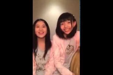 小石公美子のまねをする野島樺乃と小畑優奈