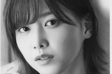 鉛筆画　櫻坂46 渡邉理佐　メイキング動画