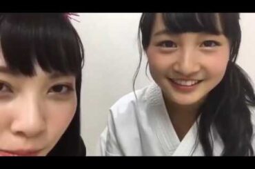 SHOWROOM 空手ガールあーやんの可愛すぎる「ハイ！エイ！ハイ！エイ！」【山本彩加・堀詩音】