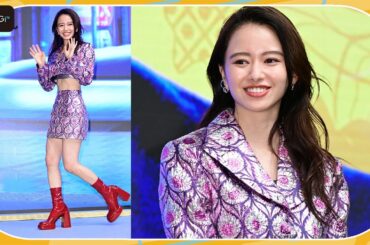 山本舞香、おへそちらり＆美脚も披露のド派手ファッション！　声優陣をメロメロに　映画「ブレット・トレイン」出発式イベント