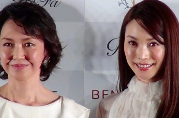蛯原友里、最近、息子の人見知りがはじまった／賀来千香子も登壇、資生堂「ベネフィーク」新エステ体感発表会