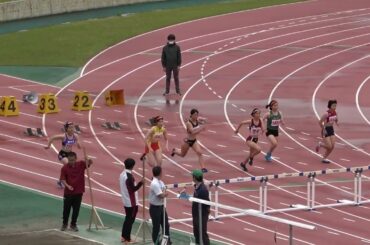 20230415113845宮崎県記録会一高女100ｍH1組 永井 理子2/宮崎(宮崎西高)