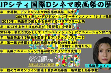 川島海荷さんもコメント出演！若き映画監督の登竜門「SKIPシティ国際Dシネマ映画祭」の軌跡！